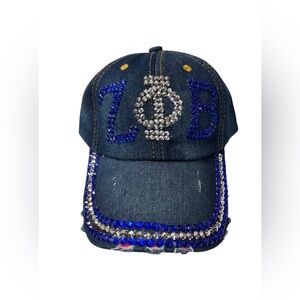 Zeta Phi Beta Embellished Denim Hat